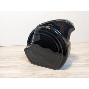 Fiestaware Mini Disc 5 ounce creamer Pitcher Black Ceramic Modern Art Deco Style